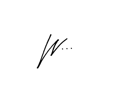 Similarly Arty Signature is the best handwritten signature design. Signature creator online .You can use it as an online autograph creator for name W.... W... signature style 8 images and pictures png