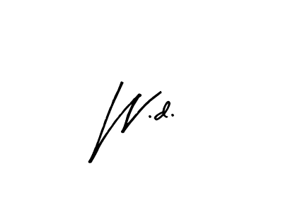 Design your own signature with our free online signature maker. With this signature software, you can create a handwritten (Arty Signature) signature for name W.d.. W.d. signature style 8 images and pictures png
