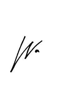 Make a beautiful signature design for name Wa. With this signature (Arty Signature) style, you can create a handwritten signature for free. Wa signature style 8 images and pictures png