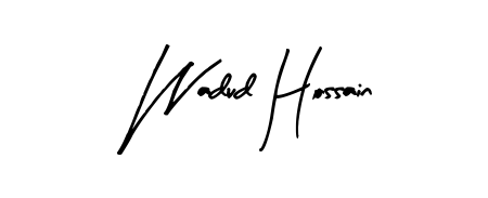 A timeless handwritten aesthetic for Wadud Hossain. The Arty Signature font gives your signature a handcrafted feel with natural curves. Wadud Hossain signature style 8 images and pictures png