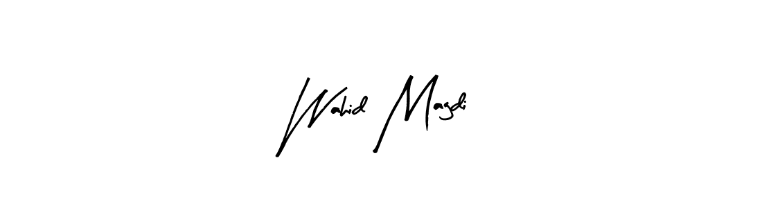 Use a signature maker to create a handwritten signature online. With this signature software, you can design (Arty Signature) your own signature for name Wahid Magdi. Wahid Magdi signature style 8 images and pictures png