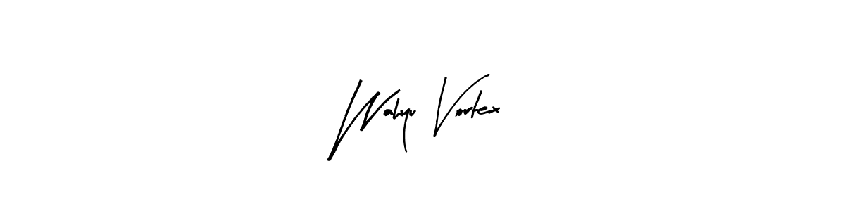 You should practise on your own different ways (Arty Signature) to write your name (Wahyu Vortex) in signature. don't let someone else do it for you. Wahyu Vortex signature style 8 images and pictures png