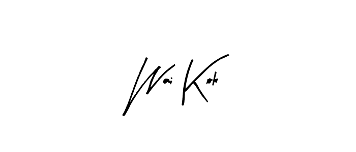 You should practise on your own different ways (Arty Signature) to write your name (Wai Kok) in signature. don't let someone else do it for you. Wai Kok signature style 8 images and pictures png