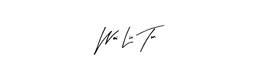 Make a beautiful signature design for name Wai Lin Tun. With this signature (Arty Signature) style, you can create a handwritten signature for free. Wai Lin Tun signature style 8 images and pictures png