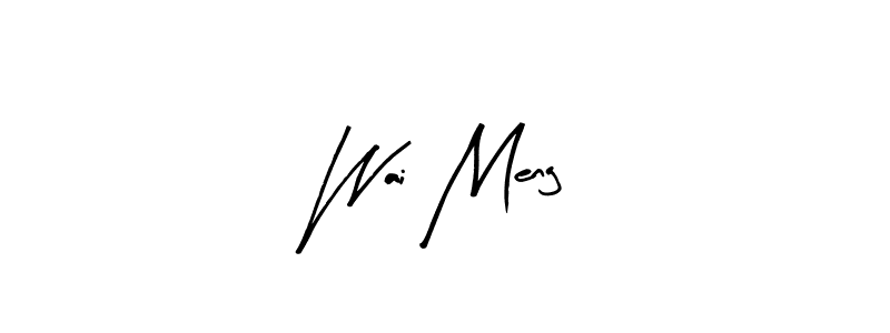 Make a beautiful signature design for name Wai Meng. With this signature (Arty Signature) style, you can create a handwritten signature for free. Wai Meng signature style 8 images and pictures png