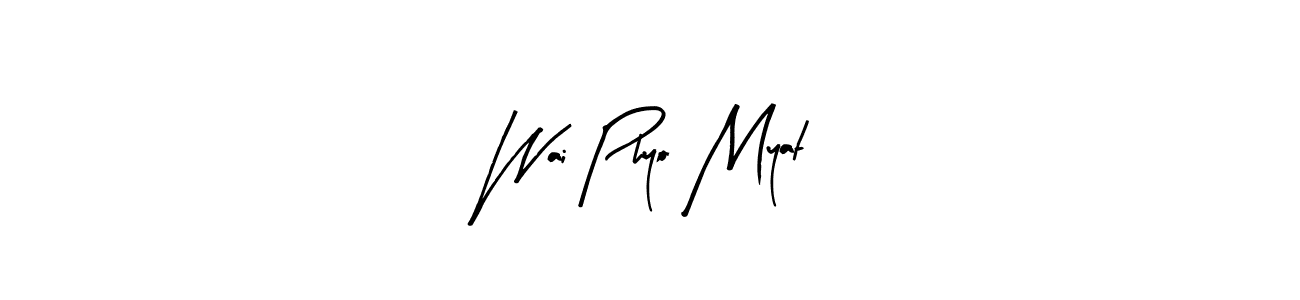 You should practise on your own different ways (Arty Signature) to write your name (Wai Phyo Myat) in signature. don't let someone else do it for you. Wai Phyo Myat signature style 8 images and pictures png