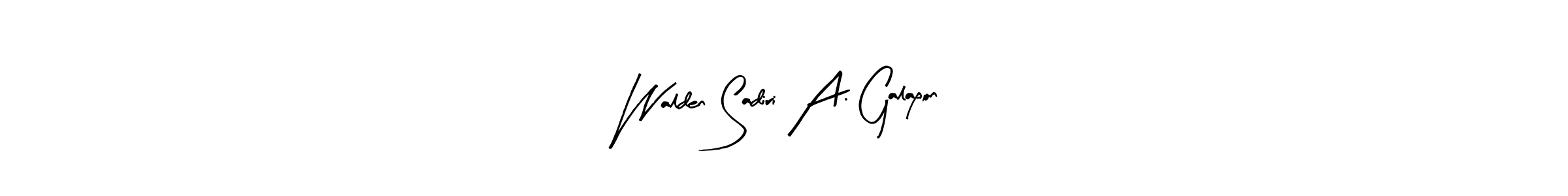 Similarly Arty Signature is the best handwritten signature design. Signature creator online .You can use it as an online autograph creator for name Walden Sadiri A. Galapon. Walden Sadiri A. Galapon signature style 8 images and pictures png