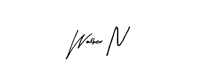 Walker N stylish signature style. Best Handwritten Sign (Arty Signature) for my name. Handwritten Signature Collection Ideas for my name Walker N. Walker N signature style 8 images and pictures png