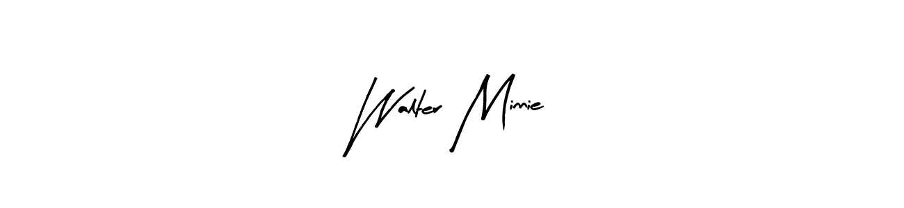 Arty Signature is a professional signature style that is perfect for those who want to add a touch of class to their signature. It is also a great choice for those who want to make their signature more unique. Get Walter Minnie name to fancy signature for free. Walter Minnie signature style 8 images and pictures png