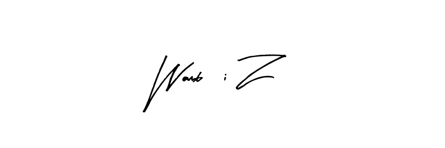 It looks lik you need a new signature style for name Wambũi Z. Design unique handwritten (Arty Signature) signature with our free signature maker in just a few clicks. Wambũi Z signature style 8 images and pictures png