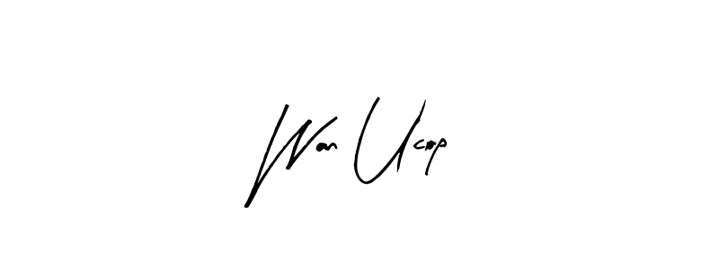 Here are the top 10 professional signature styles for the name Wan Ucop. These are the best autograph styles you can use for your name. Wan Ucop signature style 8 images and pictures png