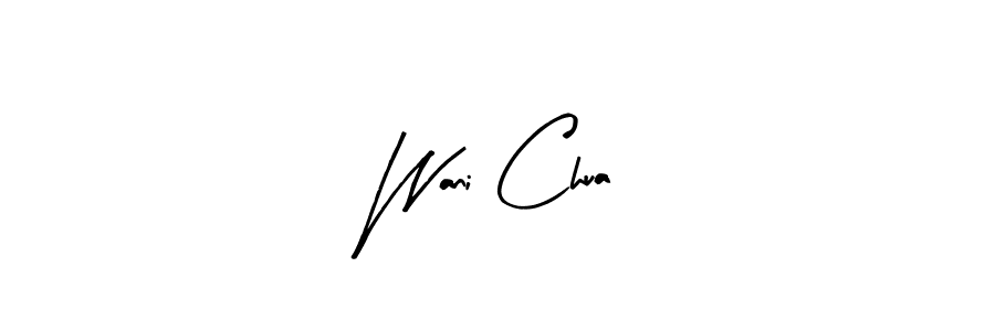 Wani Chua stylish signature style. Best Handwritten Sign (Arty Signature) for my name. Handwritten Signature Collection Ideas for my name Wani Chua. Wani Chua signature style 8 images and pictures png