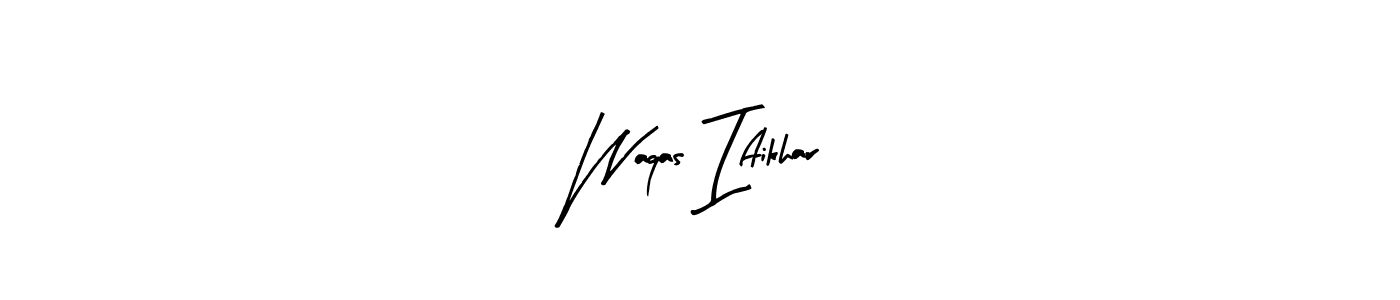 Use a signature maker to create a handwritten signature online. With this signature software, you can design (Arty Signature) your own signature for name Waqas Iftikhar. Waqas Iftikhar signature style 8 images and pictures png