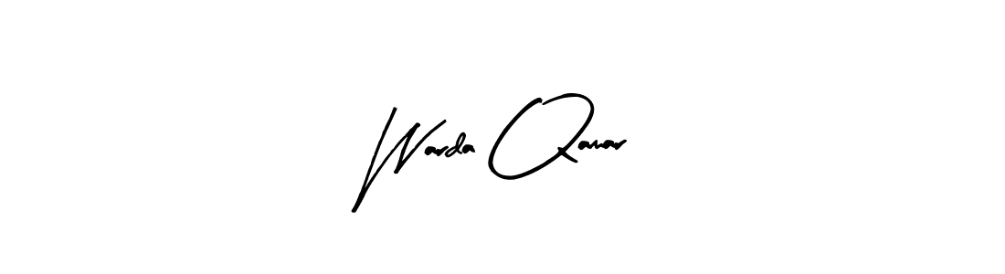 Arty Signature is a professional signature style that is perfect for those who want to add a touch of class to their signature. It is also a great choice for those who want to make their signature more unique. Get Warda Qamar name to fancy signature for free. Warda Qamar signature style 8 images and pictures png