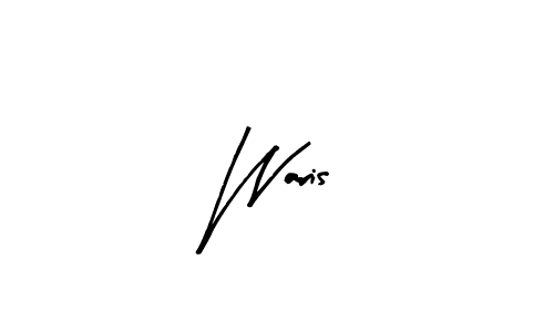 Create a beautiful signature design for name Waris. With this signature (Arty Signature) fonts, you can make a handwritten signature for free. Waris signature style 8 images and pictures png