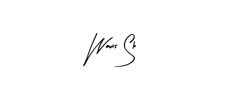 You can use this online signature creator to create a handwritten signature for the name Waris Sk. This is the best online autograph maker. Waris Sk signature style 8 images and pictures png