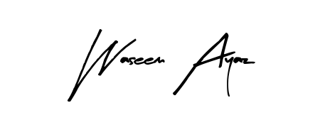 Get an exclusive digital autograph for Waseem Ayaz. The Arty Signature typeface captures the charm of real penmanship on paper. Waseem Ayaz signature style 8 images and pictures png