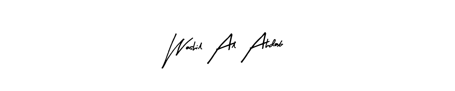 Here are the top 10 professional signature styles for the name Washil Al Ahdab. These are the best autograph styles you can use for your name. Washil Al Ahdab signature style 8 images and pictures png