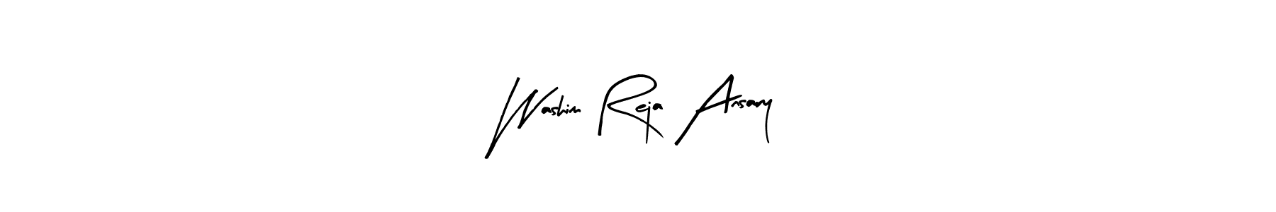 Similarly Arty Signature is the best handwritten signature design. Signature creator online .You can use it as an online autograph creator for name Washim Reja Ansary. Washim Reja Ansary signature style 8 images and pictures png