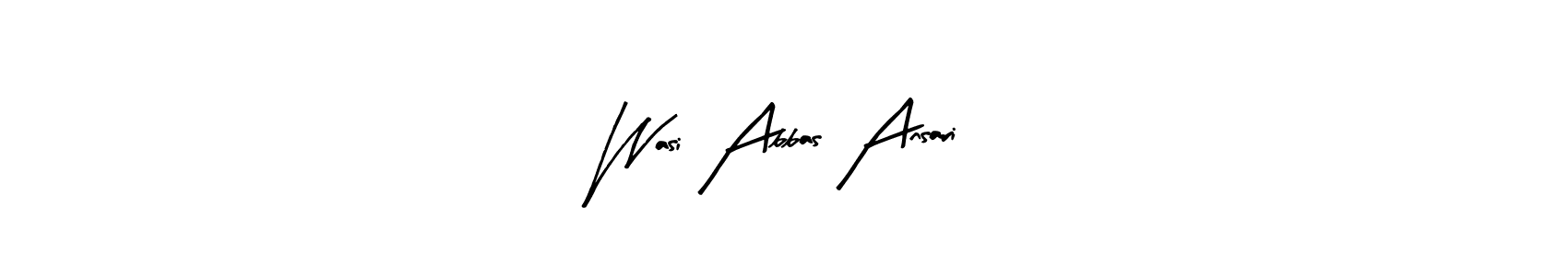 Wasi Abbas Ansari stylish signature style. Best Handwritten Sign (Arty Signature) for my name. Handwritten Signature Collection Ideas for my name Wasi Abbas Ansari. Wasi Abbas Ansari signature style 8 images and pictures png