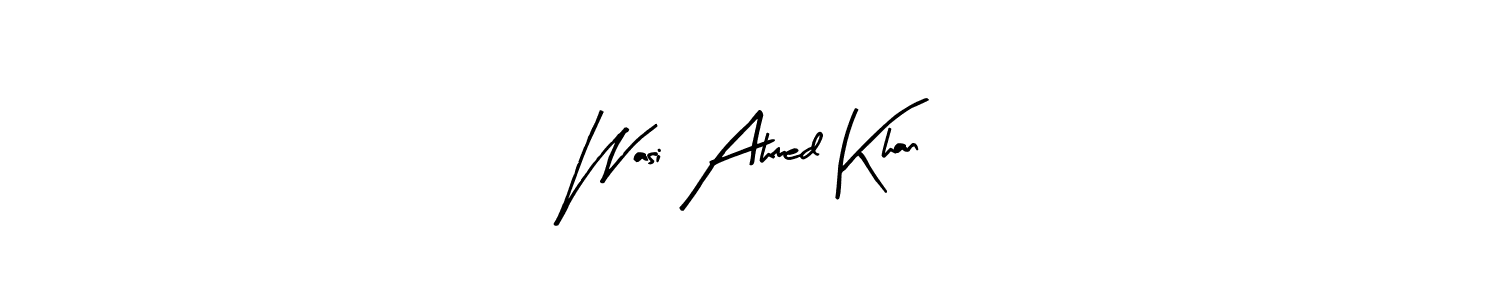 You should practise on your own different ways (Arty Signature) to write your name (Wasi Ahmed Khan) in signature. don't let someone else do it for you. Wasi Ahmed Khan signature style 8 images and pictures png
