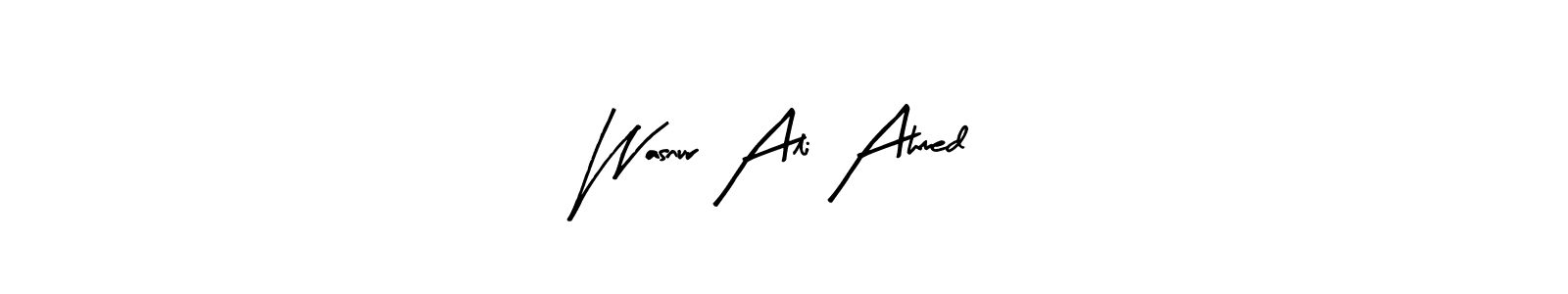 Also You can easily find your signature by using the search form. We will create Wasnur Ali Ahmed name handwritten signature images for you free of cost using Arty Signature sign style. Wasnur Ali Ahmed signature style 8 images and pictures png