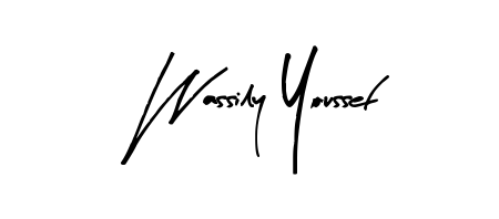 The Arty Signature handwriting style adds charm and authenticity to name Wassily Youssef. A wonderful choice for personal thank-you notes. Wassily Youssef signature style 8 images and pictures png