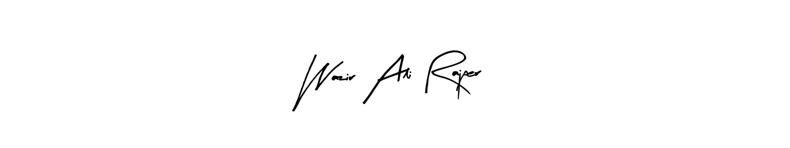 Wazir Ali Rajper stylish signature style. Best Handwritten Sign (Arty Signature) for my name. Handwritten Signature Collection Ideas for my name Wazir Ali Rajper. Wazir Ali Rajper signature style 8 images and pictures png