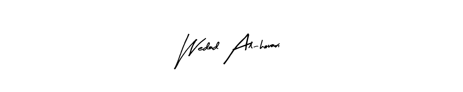 Wedad Al-houari stylish signature style. Best Handwritten Sign (Arty Signature) for my name. Handwritten Signature Collection Ideas for my name Wedad Al-houari. Wedad Al-houari signature style 8 images and pictures png