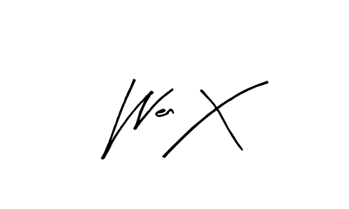Design your own signature with our free online signature maker. With this signature software, you can create a handwritten (Arty Signature) signature for name Wen X. Wen X signature style 8 images and pictures png