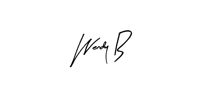 Create a beautiful signature design for name Wendy B. With this signature (Arty Signature) fonts, you can make a handwritten signature for free. Wendy B signature style 8 images and pictures png