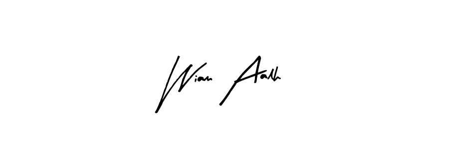 You should practise on your own different ways (Arty Signature) to write your name (Wiam Aalh) in signature. don't let someone else do it for you. Wiam Aalh signature style 8 images and pictures png