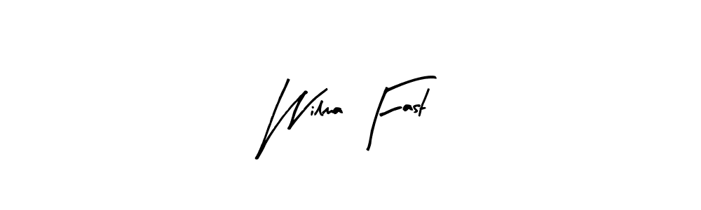 Arty Signature is a professional signature style that is perfect for those who want to add a touch of class to their signature. It is also a great choice for those who want to make their signature more unique. Get Wilma Fast name to fancy signature for free. Wilma Fast signature style 8 images and pictures png
