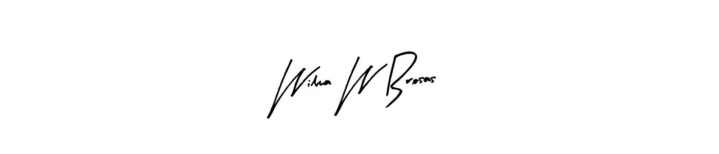 Also You can easily find your signature by using the search form. We will create Wilma W Brosas name handwritten signature images for you free of cost using Arty Signature sign style. Wilma W Brosas signature style 8 images and pictures png
