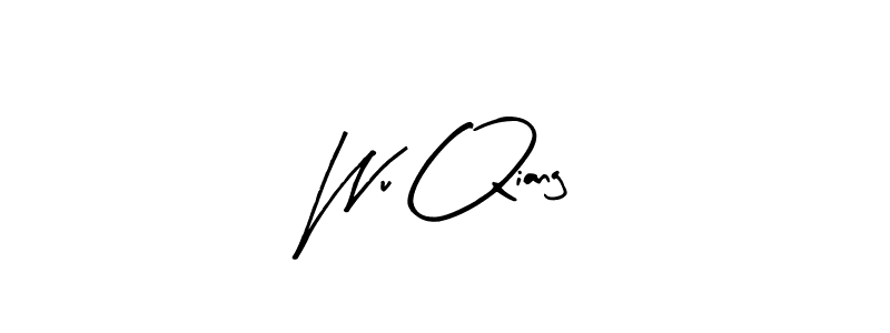 Make a beautiful signature design for name Wu Qiang. With this signature (Arty Signature) style, you can create a handwritten signature for free. Wu Qiang signature style 8 images and pictures png