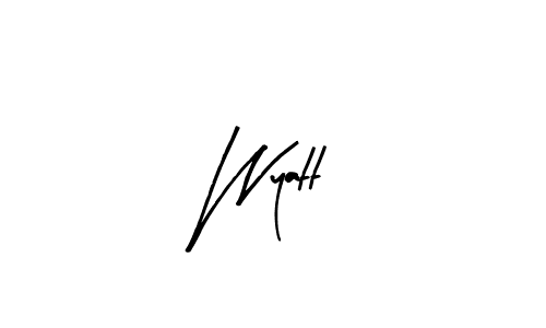 Arty Signature is a professional signature style that is perfect for those who want to add a touch of class to their signature. It is also a great choice for those who want to make their signature more unique. Get Wyatt name to fancy signature for free. Wyatt signature style 8 images and pictures png