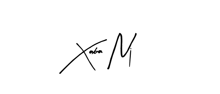 How to make Xaba Nj name signature. Use Arty Signature style for creating short signs online. This is the latest handwritten sign. Xaba Nj signature style 8 images and pictures png