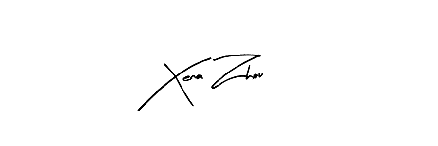 Xena Zhou stylish signature style. Best Handwritten Sign (Arty Signature) for my name. Handwritten Signature Collection Ideas for my name Xena Zhou. Xena Zhou signature style 8 images and pictures png