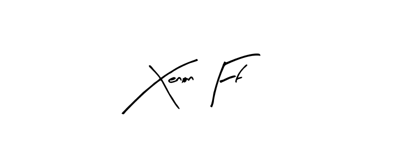 Use a signature maker to create a handwritten signature online. With this signature software, you can design (Arty Signature) your own signature for name Xenon Ff. Xenon Ff signature style 8 images and pictures png