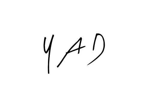 Use a signature maker to create a handwritten signature online. With this signature software, you can design (Arty Signature) your own signature for name Y A D. Y A D signature style 8 images and pictures png