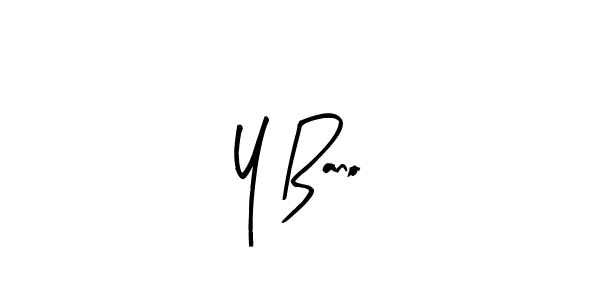 Design your own signature with our free online signature maker. With this signature software, you can create a handwritten (Arty Signature) signature for name Y Bano. Y Bano signature style 8 images and pictures png