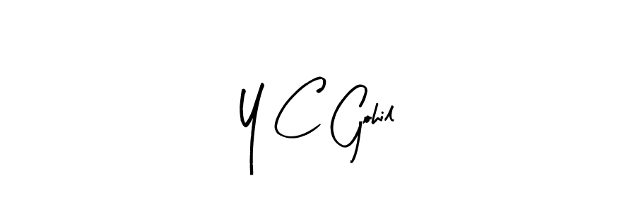 It looks lik you need a new signature style for name Y C Gohil. Design unique handwritten (Arty Signature) signature with our free signature maker in just a few clicks. Y C Gohil signature style 8 images and pictures png