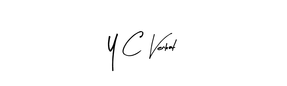 Similarly Arty Signature is the best handwritten signature design. Signature creator online .You can use it as an online autograph creator for name Y C Venkat. Y C Venkat signature style 8 images and pictures png