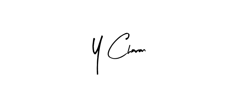 You should practise on your own different ways (Arty Signature) to write your name (Y Charan) in signature. don't let someone else do it for you. Y Charan signature style 8 images and pictures png