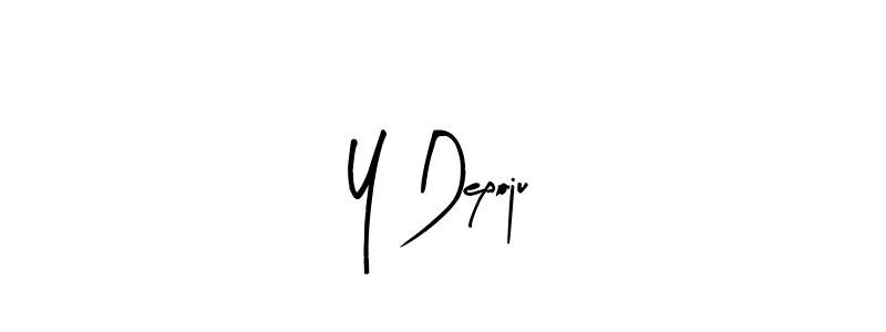 Y Depoju stylish signature style. Best Handwritten Sign (Arty Signature) for my name. Handwritten Signature Collection Ideas for my name Y Depoju. Y Depoju signature style 8 images and pictures png