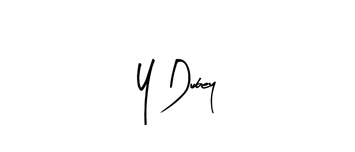 Similarly Arty Signature is the best handwritten signature design. Signature creator online .You can use it as an online autograph creator for name Y Dubey. Y Dubey signature style 8 images and pictures png