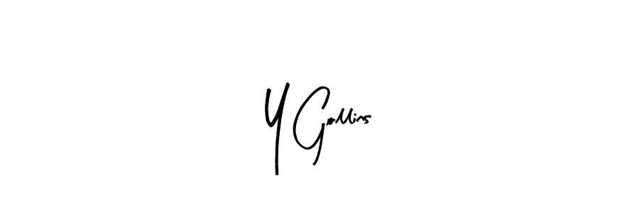 Similarly Arty Signature is the best handwritten signature design. Signature creator online .You can use it as an online autograph creator for name Y Gollins. Y Gollins signature style 8 images and pictures png