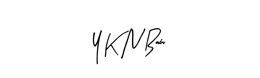 Y K N Babu stylish signature style. Best Handwritten Sign (Arty Signature) for my name. Handwritten Signature Collection Ideas for my name Y K N Babu. Y K N Babu signature style 8 images and pictures png