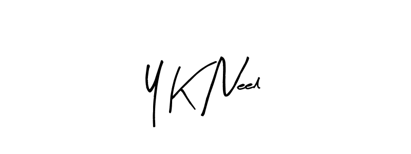 Make a beautiful signature design for name Y K Neel. With this signature (Arty Signature) style, you can create a handwritten signature for free. Y K Neel signature style 8 images and pictures png