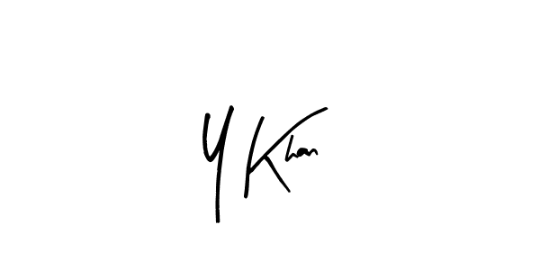 Arty Signature is a professional signature style that is perfect for those who want to add a touch of class to their signature. It is also a great choice for those who want to make their signature more unique. Get Y Khan name to fancy signature for free. Y Khan signature style 8 images and pictures png